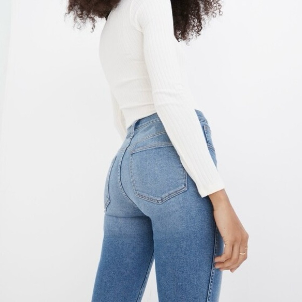 NWT Madewell 10" High-Rise Skinny Jeans Ainsworth Wash Raw Hem Size 27, NC315 - Picture 2 of 11